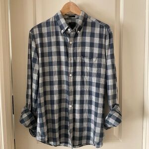 Linen Cotton Shirt, J Crew, Medium, Slim, Irish Linen